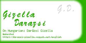 gizella darazsi business card